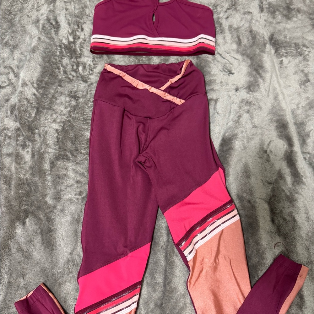 Stylish Pink and Purple Activewear Set